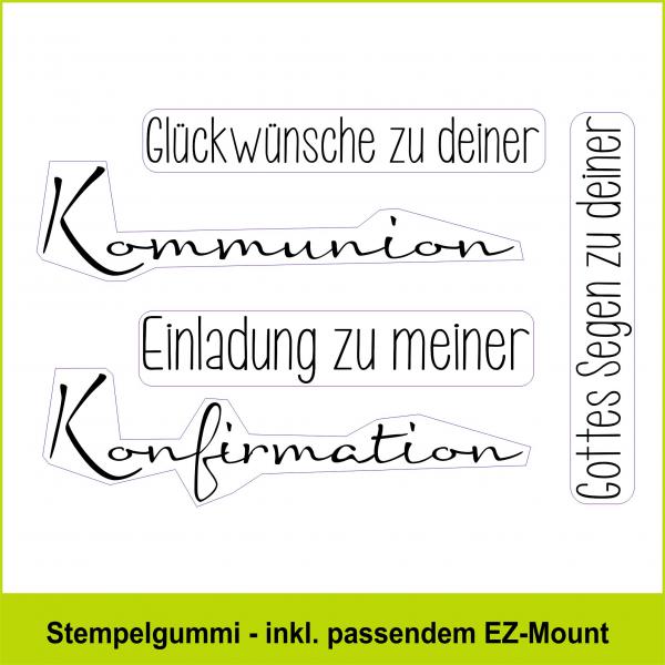 Kommunion-Konfirmation  - Stempelgummi 7,5x10,5cm